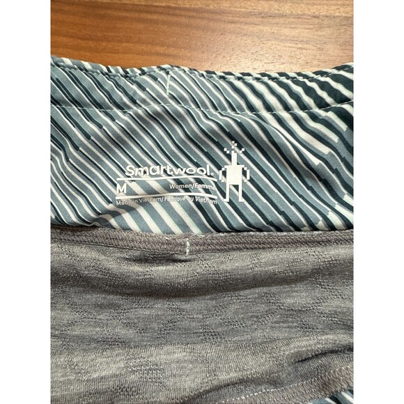 Smartwool Womens M Active Lined Shorts Bleached Aqua Mountain Plaid Running Gym‎ - Picture 5 of 10